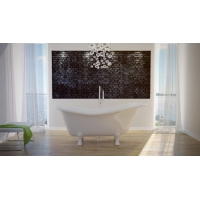 Cada freestanding retro Besco Otylia 170x77cm picioare albe