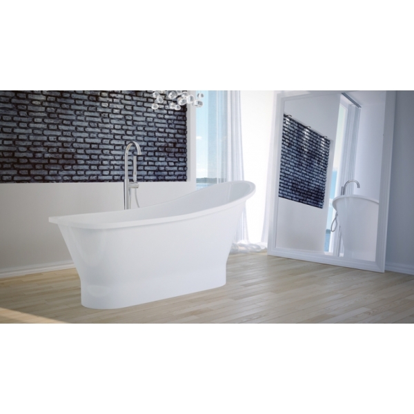 Cada freestanding Besco Gloria 160x68cm alba