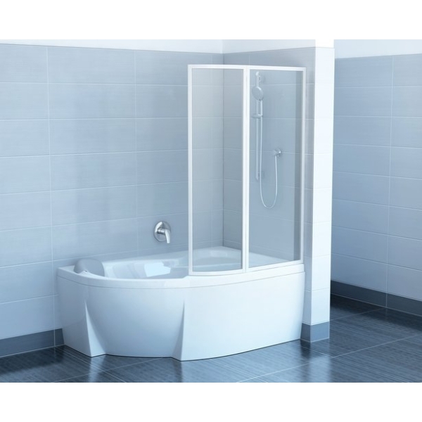 Paravan de cada Ravak VSK2 ROSA 170cm alb/transparent