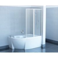 Paravan de cada Ravak VSK2 ROSA 150cm alb/transparent