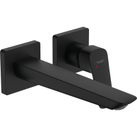 Baterie lavoar perete HansGrohe Logis Fine  pipa 206mm  negru mat
