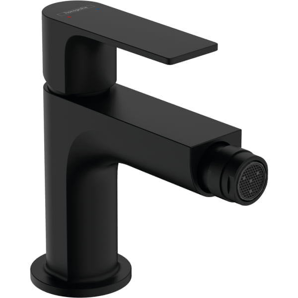 Baterie bideu Hansgrohe Rebris E ventil pop-up negru mat