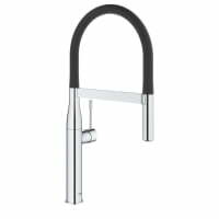 Baterie bucatarie cu pipa flexibila Grohe Essence New crom-negru