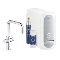 Baterie bucatarie Grohe Blue Home cu pipa tip U si kit Starter crom lucios