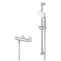 Baterie dus cu termostat Grohe Grohtherm 500  cu set dus Tempesta 100 crom lucios