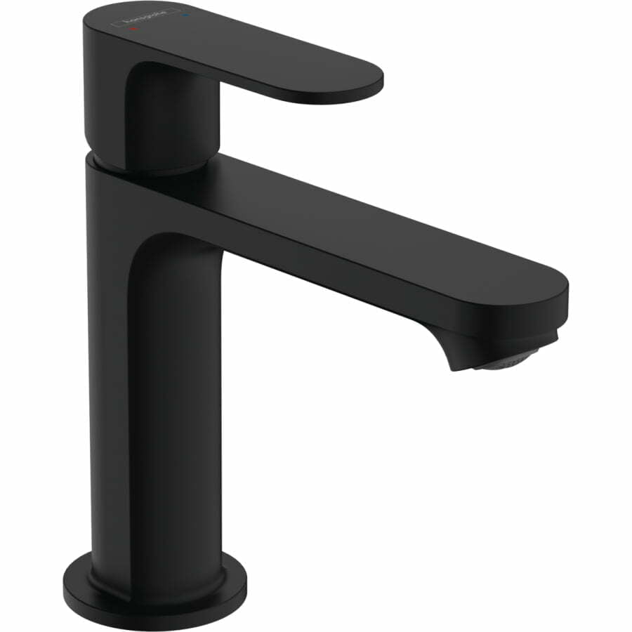 Baterie lavoar Hansgrohe Rebris S 110 ventil pop-up negru mat
