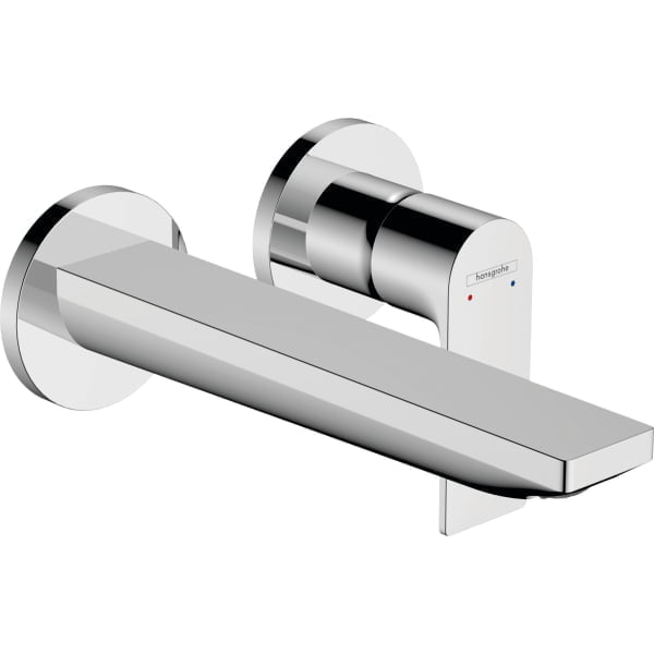 Baterie lavoar perete Hansgrohe Rebris E pipa 200mm crom lucios
