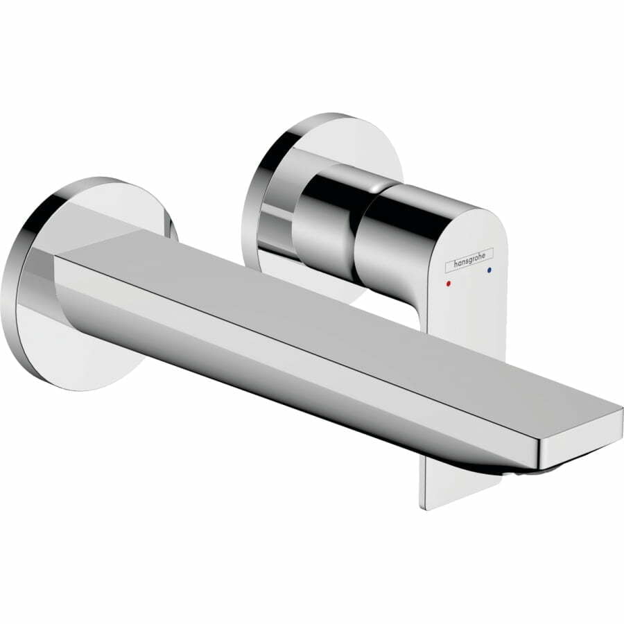 Baterie lavoar perete Hansgrohe Rebris E pipa 200mm crom lucios