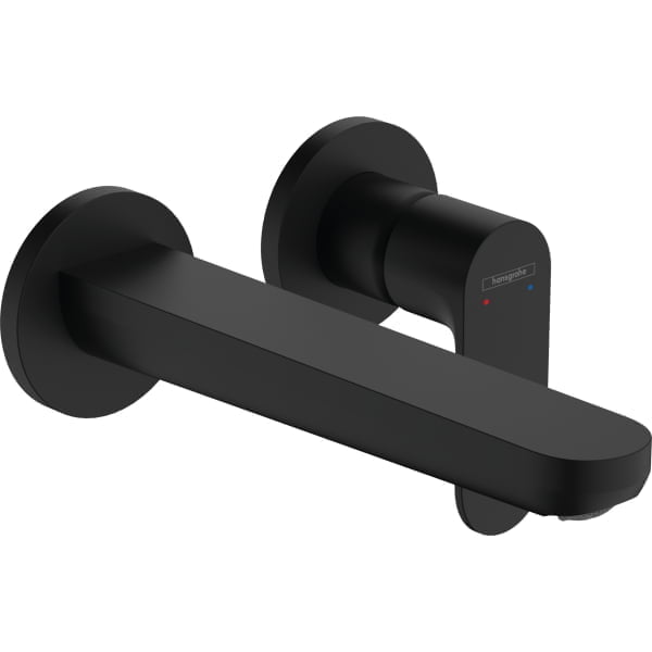 Baterie lavoar perete Hansgrohe Rebris S pipa 200mm negru mat