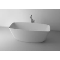 Cada freestanding Cast Marble Monza 156x70 alb mat