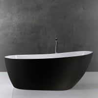 Cada freestanding Florida Natalia Black 170 negru lucios