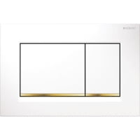 Clapeta Geberit Sigma 30 alb/auriu/alb