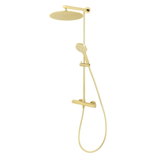 Coloana de dus FDesign Anima cu baterie termostatata auriu lucios