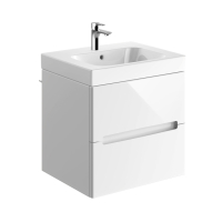 Set mobilier cu 2 sertare Geberit Modo 60cm  alb lucios