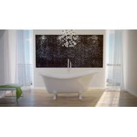 Cada freestanding retro Besco Otylia 160x75cm picioare albe