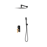 Set dus incastrat FDesign Sepia negru-roz auriu