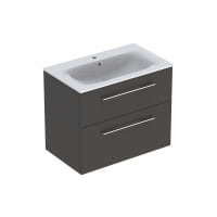 Set mobilier cu 2 sertare Geberit Selnova Square 80cm lava mat