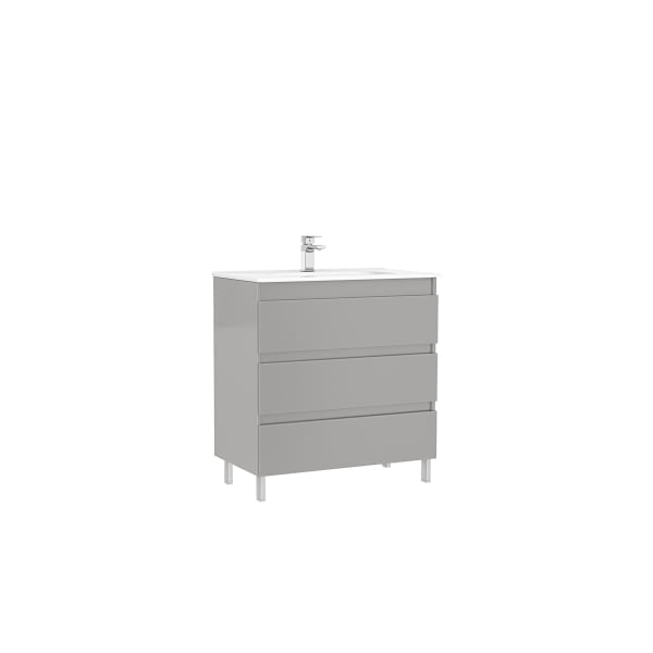 Set mobilier stativ cu 3 sertare Gala Daily cu lavoar 80cm