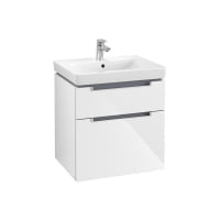 Set mobilier suspendat 2 sertare Villeroy & Boch Subway 2.0 60cm alb lucios