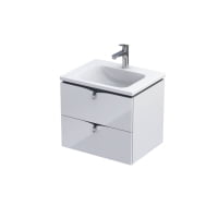 Set mobilier suspendat Oristo Siena alb cu lavoar Amelia 60cm