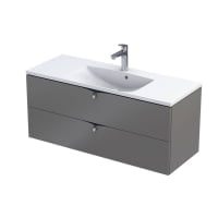 Set mobilier suspendat Oristo Siena gri mat cu lavoar Amelia 120cm