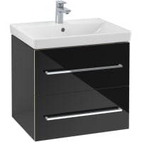 Set mobilier suspendat Villeroy & Boch Avento 58cm negru lucios
