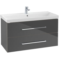 Set mobilier suspendat Villeroy & Boch Avento 98cm gri lucios