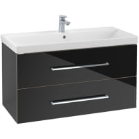 Set mobilier suspendat Villeroy & Boch Avento 98cm negru lucios