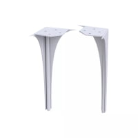 Set picioare spate pentru mobilier Oristo Louis alb lucios