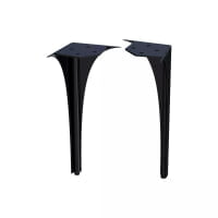 Set picioare spate pentru mobilier Oristo Louis negru lucios