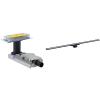 Set rigola dus  9-20cm Geberit CleanLine cu capac 30-90cm metal periat