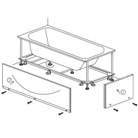 Set cadru rigidizare cu masca frontala/laterala Kolpa San Tamia 170x75cm