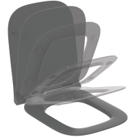 Capac WC slim Ideal Standard I.Life B cu inchidere lenta  gri lucios