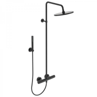 Coloana de dus cu termostat Ideal Standard Ceratherm T25 si palarie Round 300mm  negru mat