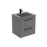 Set mobilier suspendat Ideal Standard I.Life B 60cm cu 2 sertare gri quartz mat