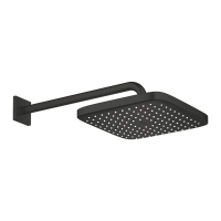Palarie cu brat dus Grohe Tempesta 250 Mono Cube  negru mat