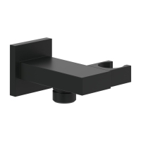 Cot racord cu suport para dus Villeroy&Boch Architectura Square, negru mat mat