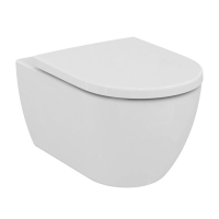 Set vas wc suspendat Ideal Standard Ellisse Rimless cu capac soft close, alb
