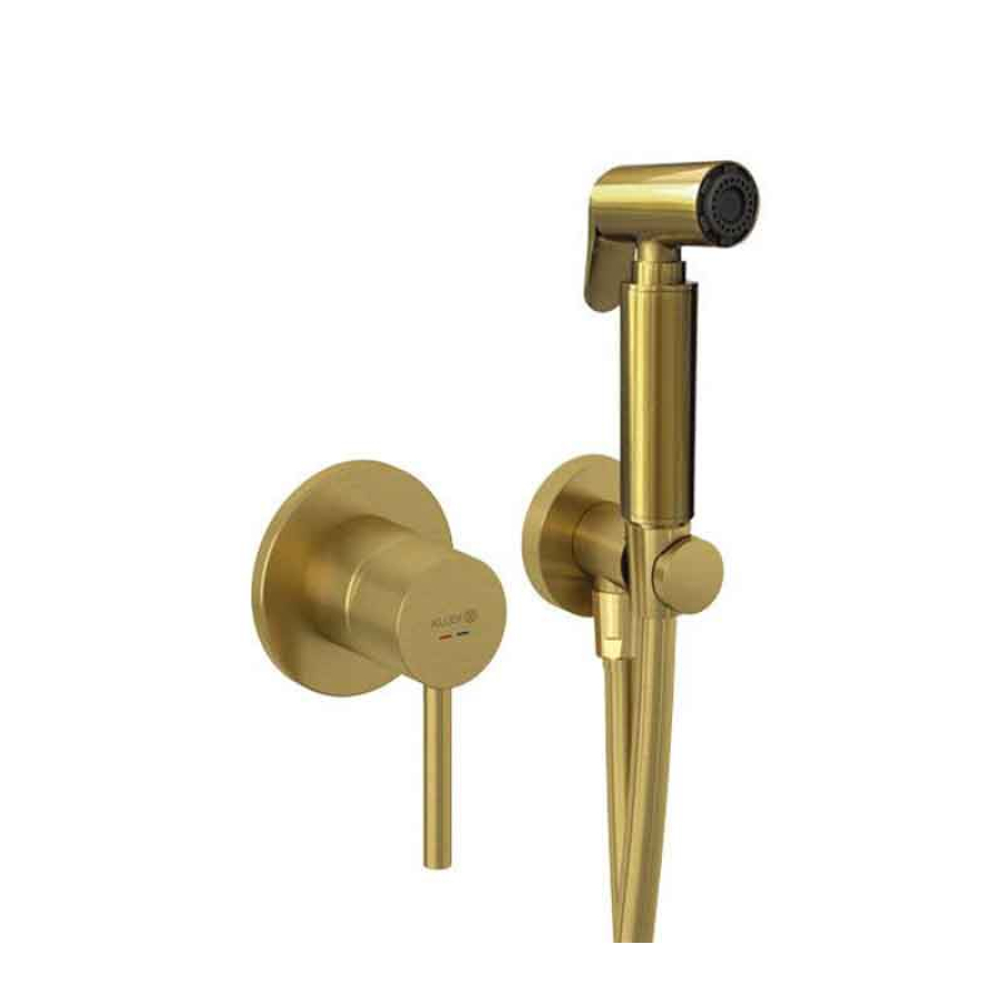 Set de dus igienic Kludi Bozz auriu periat mat