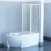 Paravan de cada Ravak VSK2 ROSA 160cm alb/transparent