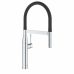 Baterie bucatarie cu pipa flexibila Grohe Essence New crom-negru
