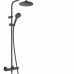 Coloana de dus Hansgrohe Vernis Blend 200 cu baterie termostatata negru mat