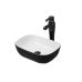 Lavoar dreptunghiular Fluminia Crius 45.5cm alb-negru