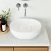 Lavoar oval Cast Marble Chira 40cm alb