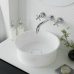 Lavoar rotund Cast Marble Dresda 40cm alb