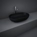 Lavoar oval Rak Feeling 55x35cm negru mat