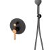 Set dus incastrat FDesign Zaffiro negru-roz auriu