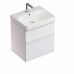 Set mobilier cu 2 sertare Geberit Smyle Square 60cm alb lucios