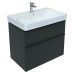 Set mobilier cu 2 sertare Geberit Smyle Square 75cm negru mat