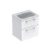 Set mobilier cu 2 sertare Geberit Selnova Square 60cm alb lucios